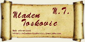 Mladen Tošković vizit kartica